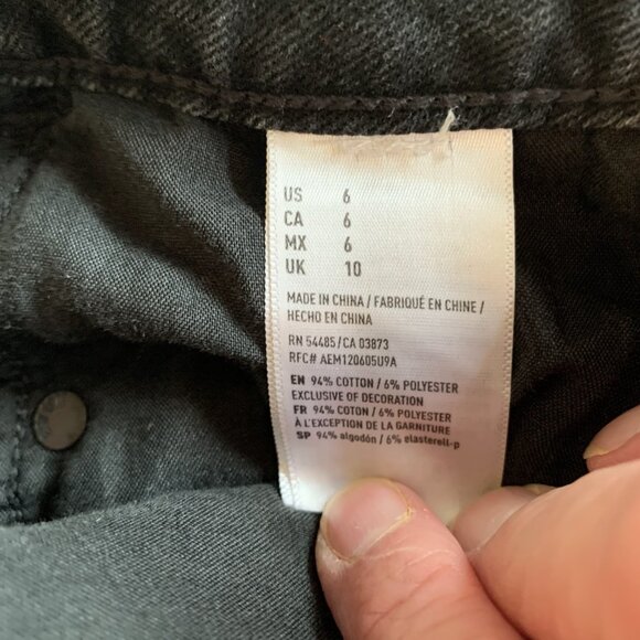 Distressed Black Denim Skirt - Picture 7 of 7